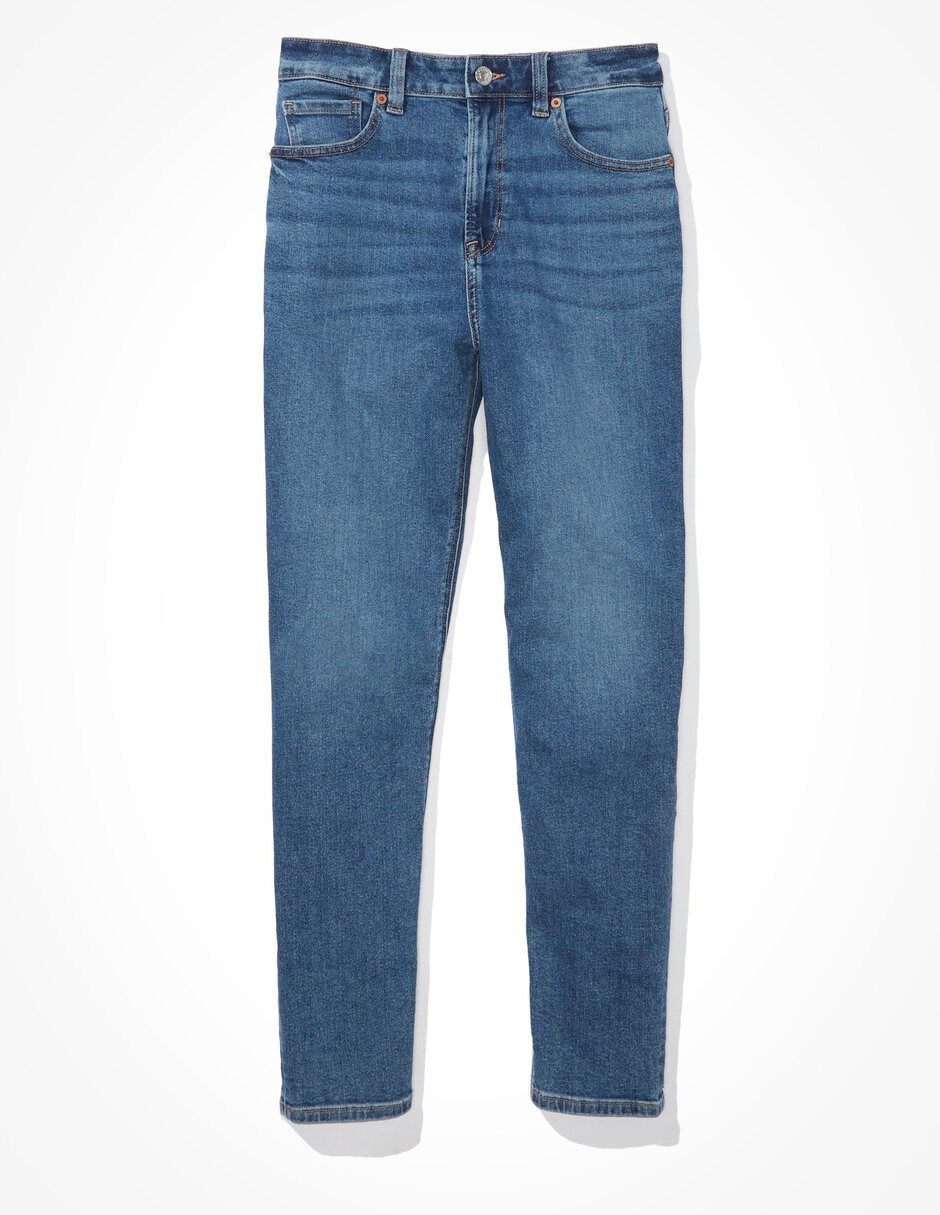 Jeans capri mom American Eagle corte cintura para mujer 3