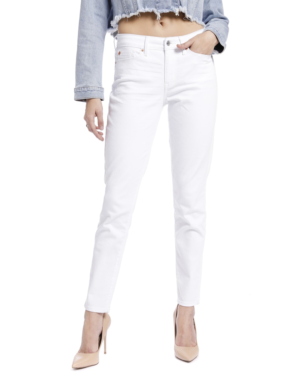Jeans skinny corte cintura para mujer