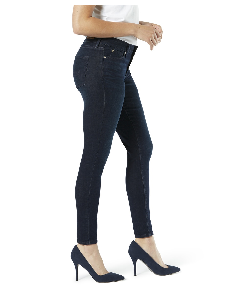 Jeans skinny corte cintura para mujer 2