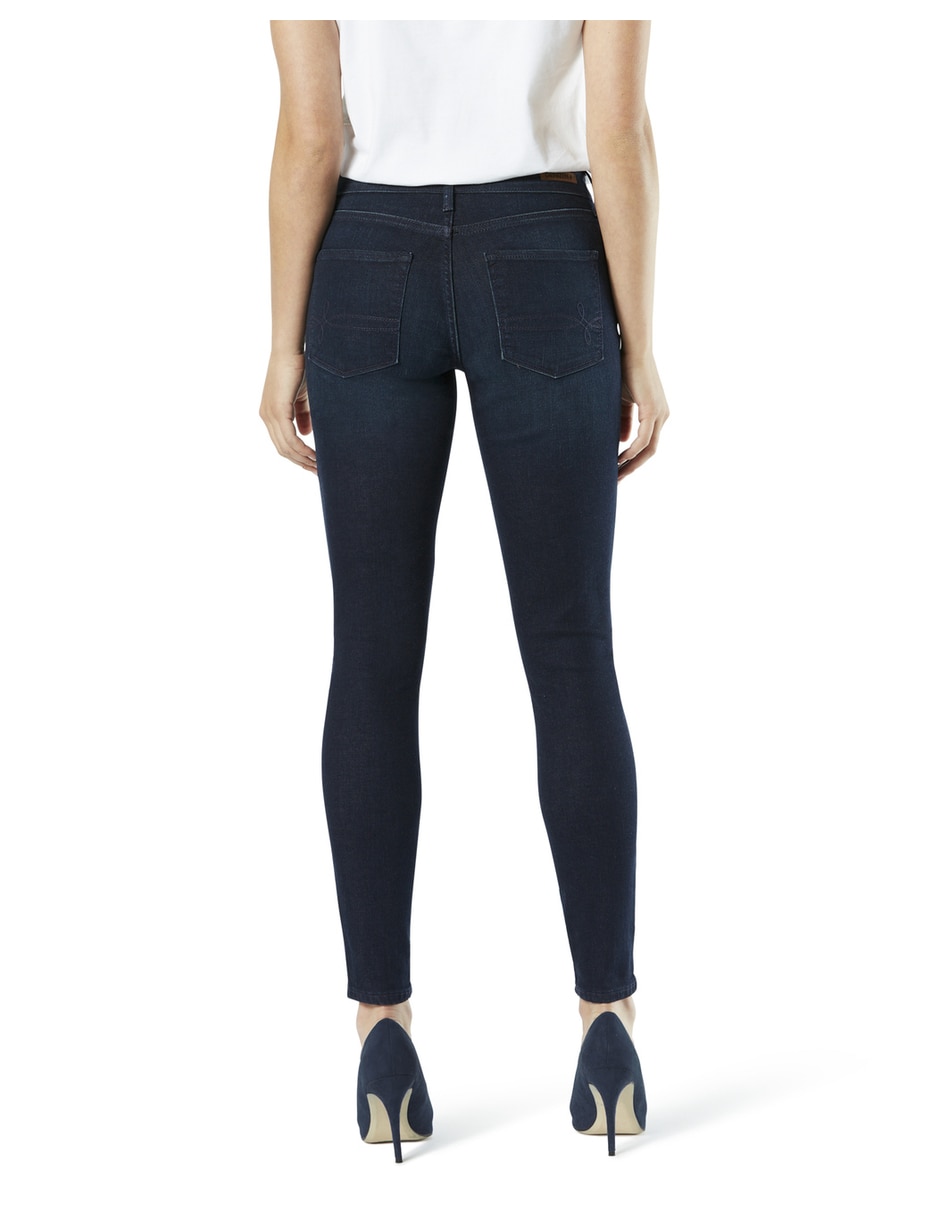 Jeans skinny corte cintura para mujer 3