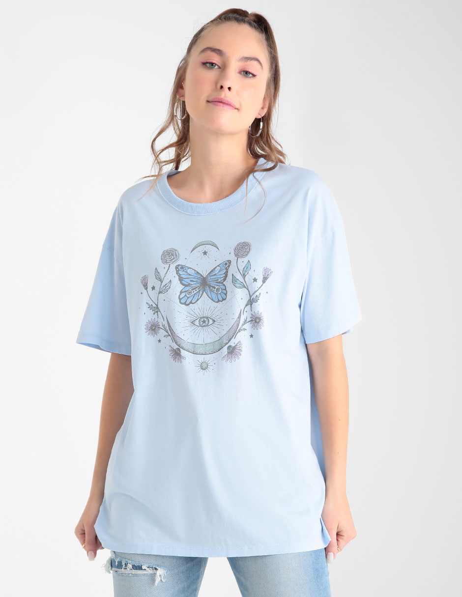 Playera American Eagle cuello redondo estampada para mujer en Liverpool