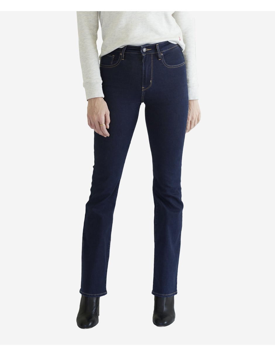 Jeans bota Levi's 725 lavado obscuro corte cintura para mujer