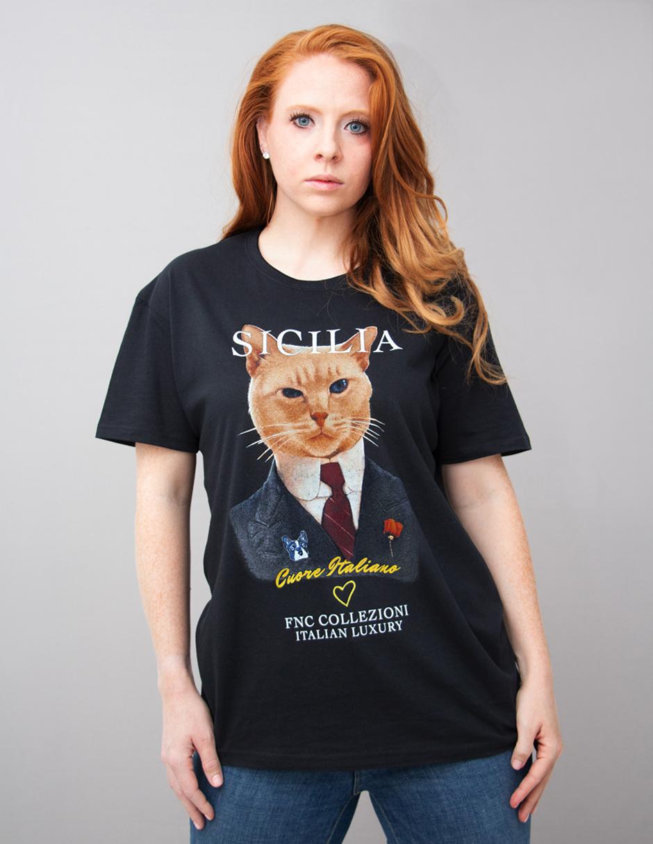 Playera manga corta cuello redondo para mujer