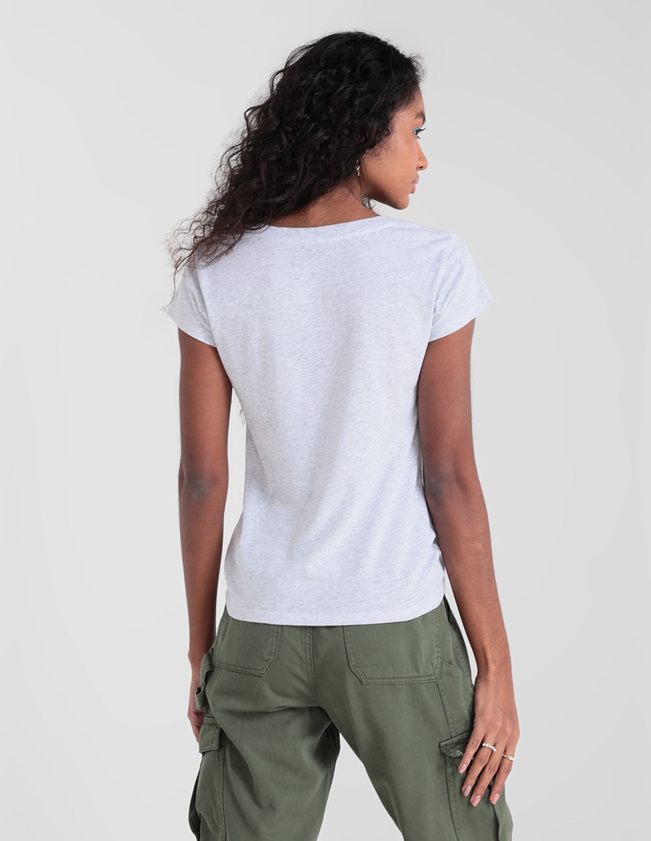 Playera manga corta cuello redondo para mujer 2