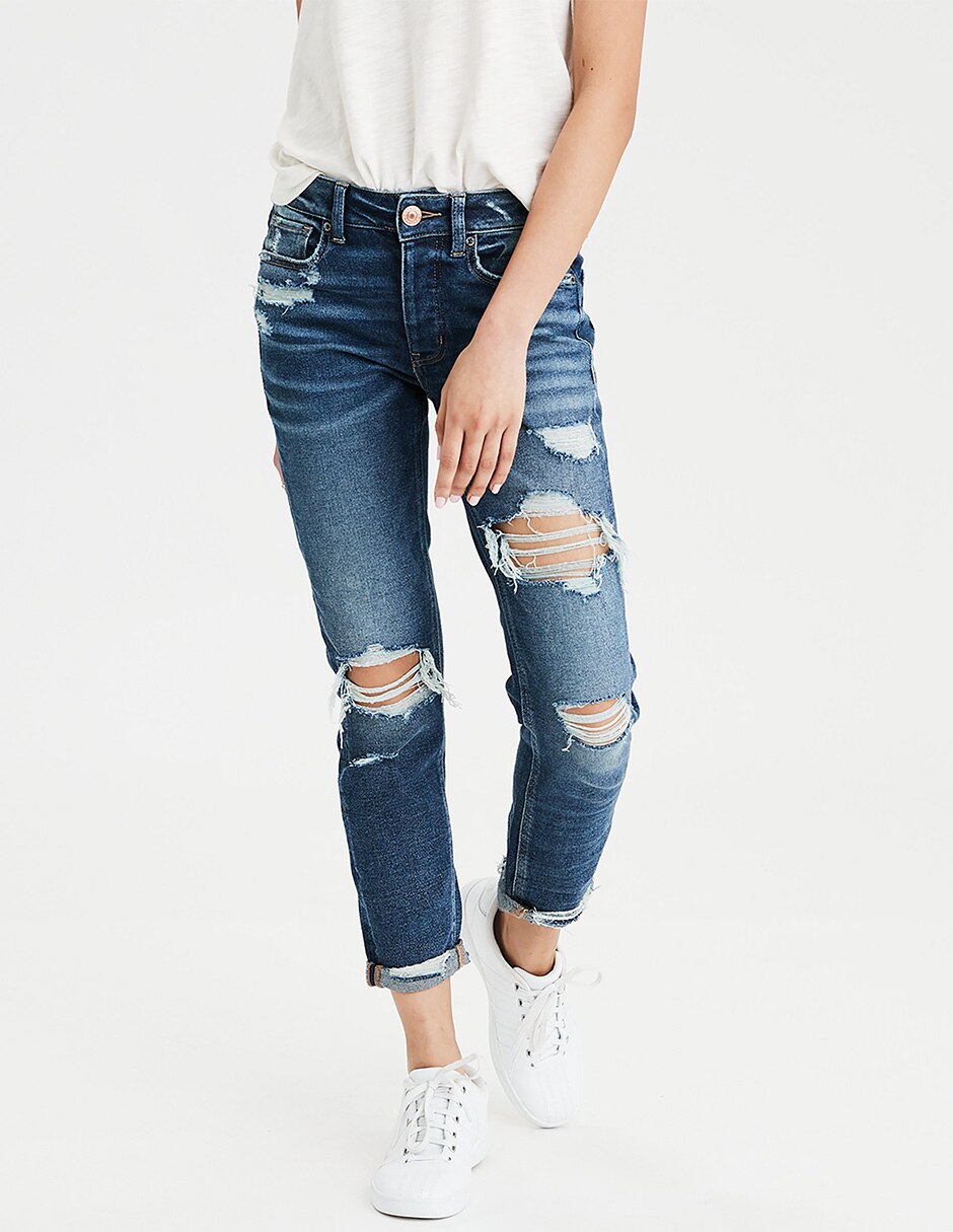 Jeans boytfriend American Eagle corte a la cintura para mujer en Liverpool