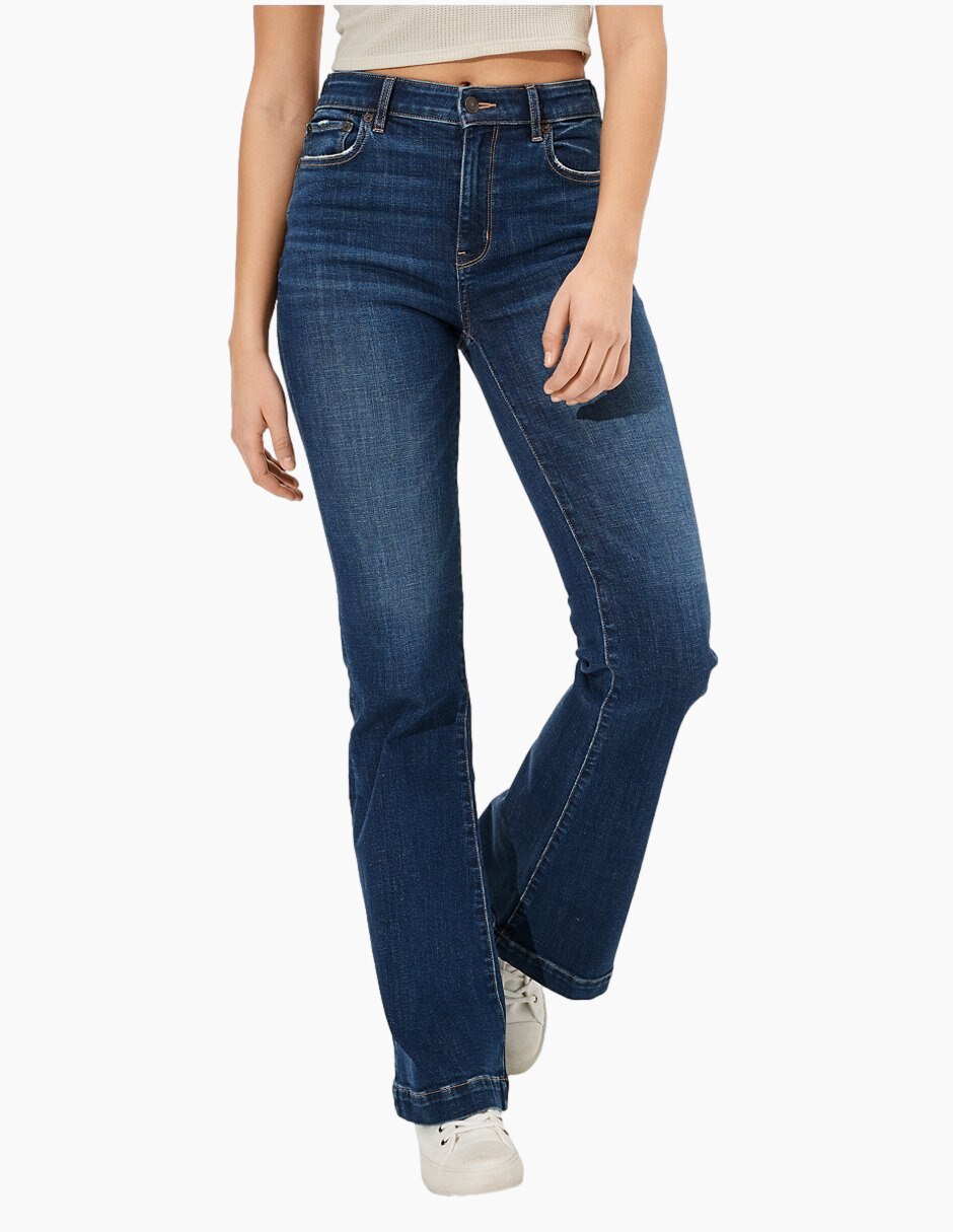 Jeans bota American lavado medio corte cintura alta para | Liverpool.com.mx