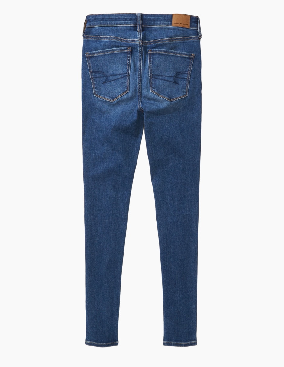 Jeans skinny corte cintura para mujer 4