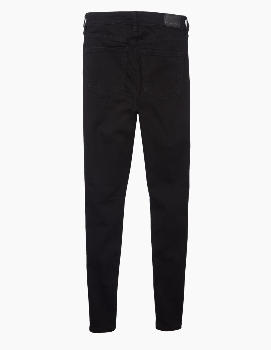 Jeans skinny super hi-rise jegging lavado destruido corte cintura alta para mujer 2