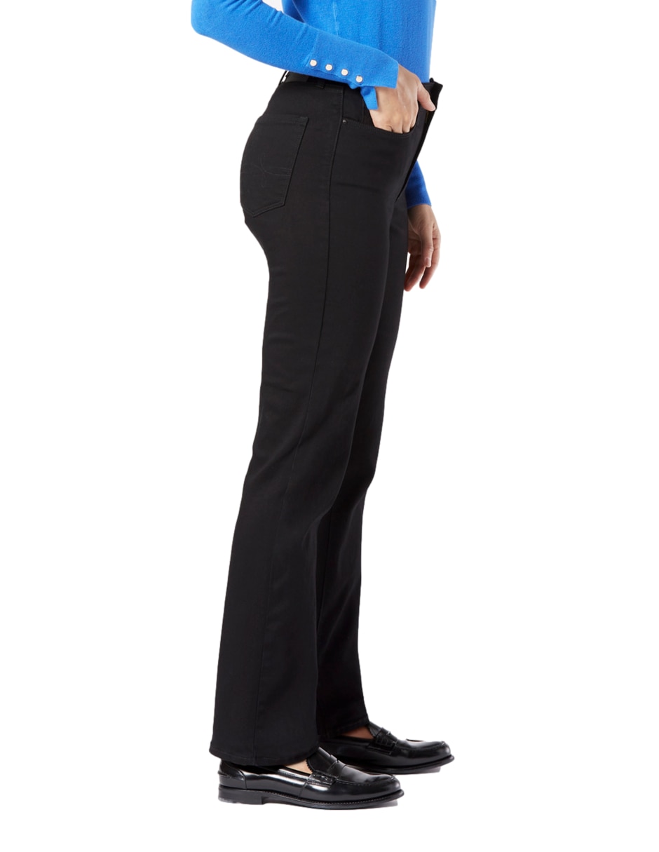 Jeans straight High-rise Straight corte cintura alta para mujer 2