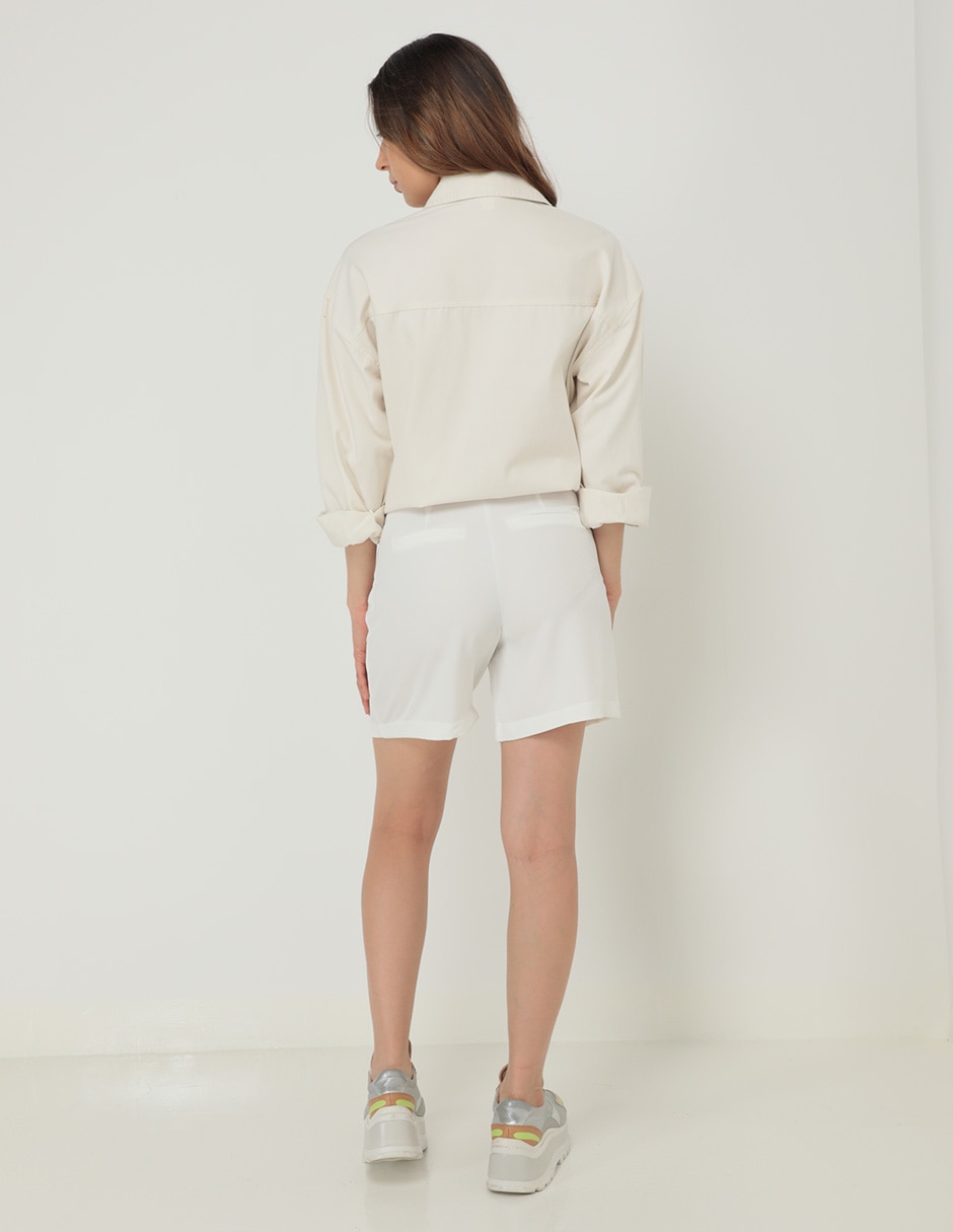 SHORT C/PINZAS ONLY 152839, 34, BLANCO
