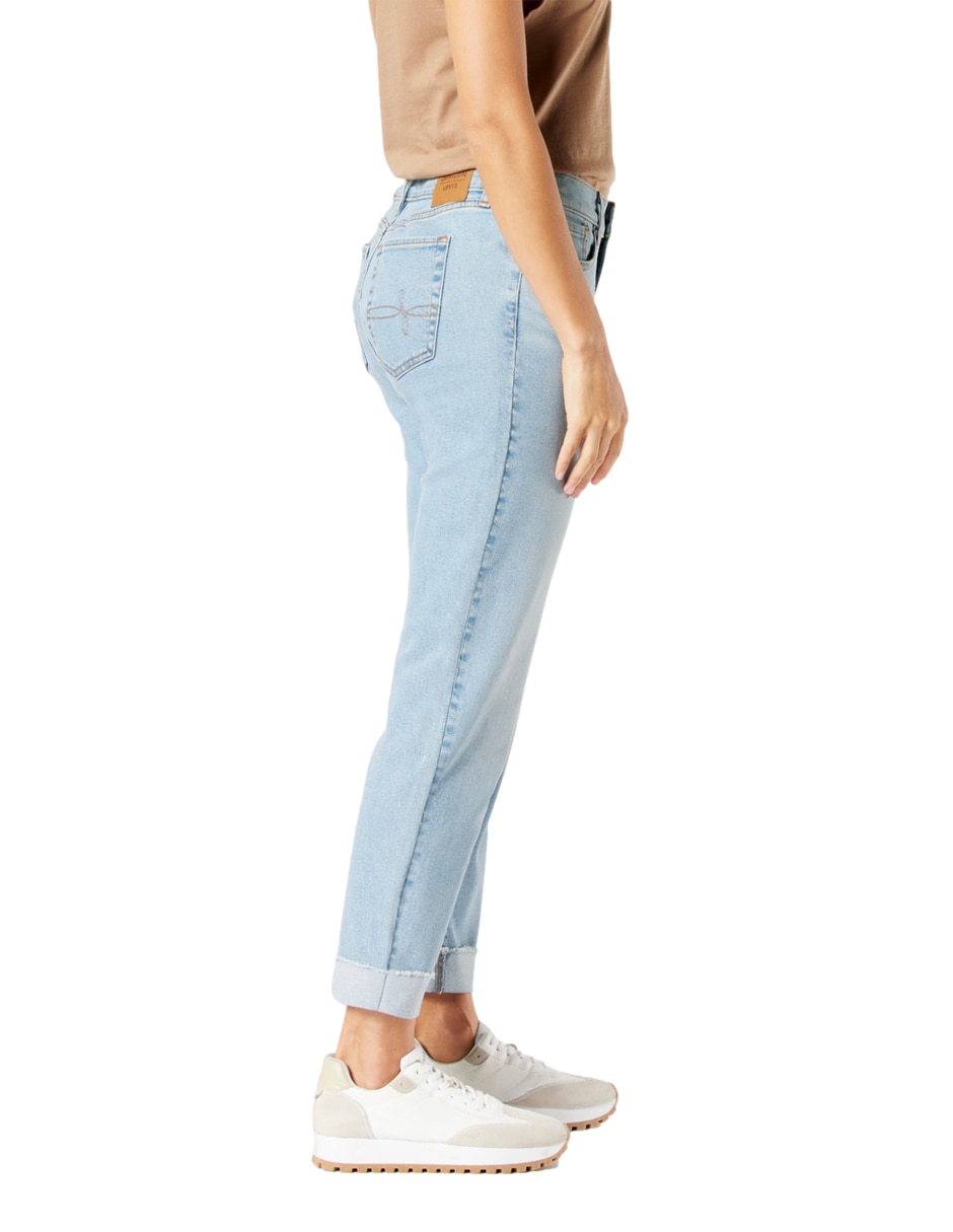 Jeans boyfriend Vint Mid-Rise corte cadera para mujer 2
