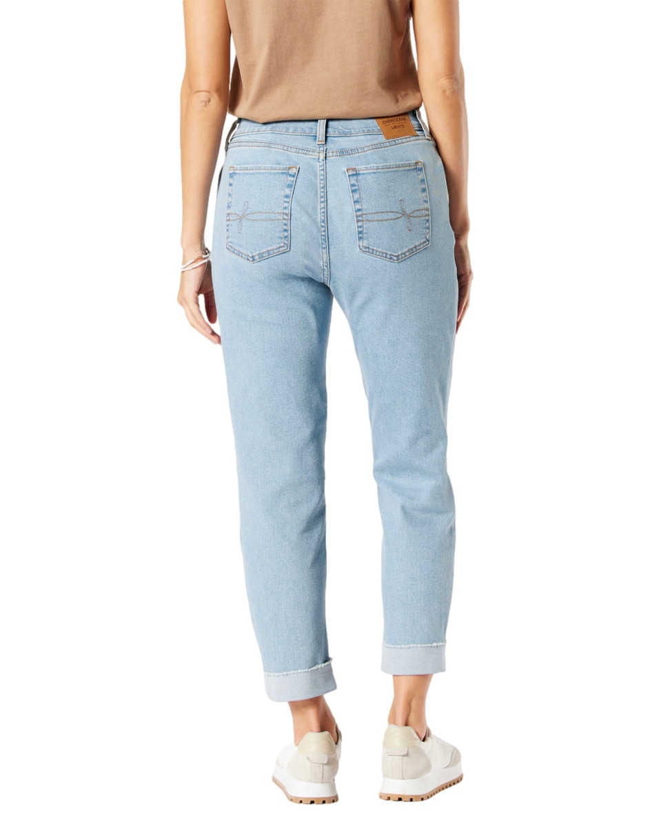 Jeans boyfriend Vint Mid-Rise corte cadera para mujer 3