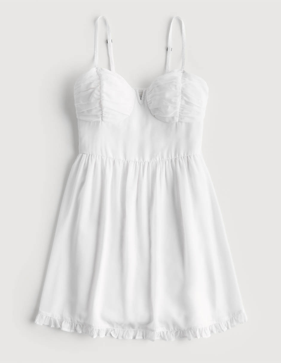 Vestido blanco online hollister