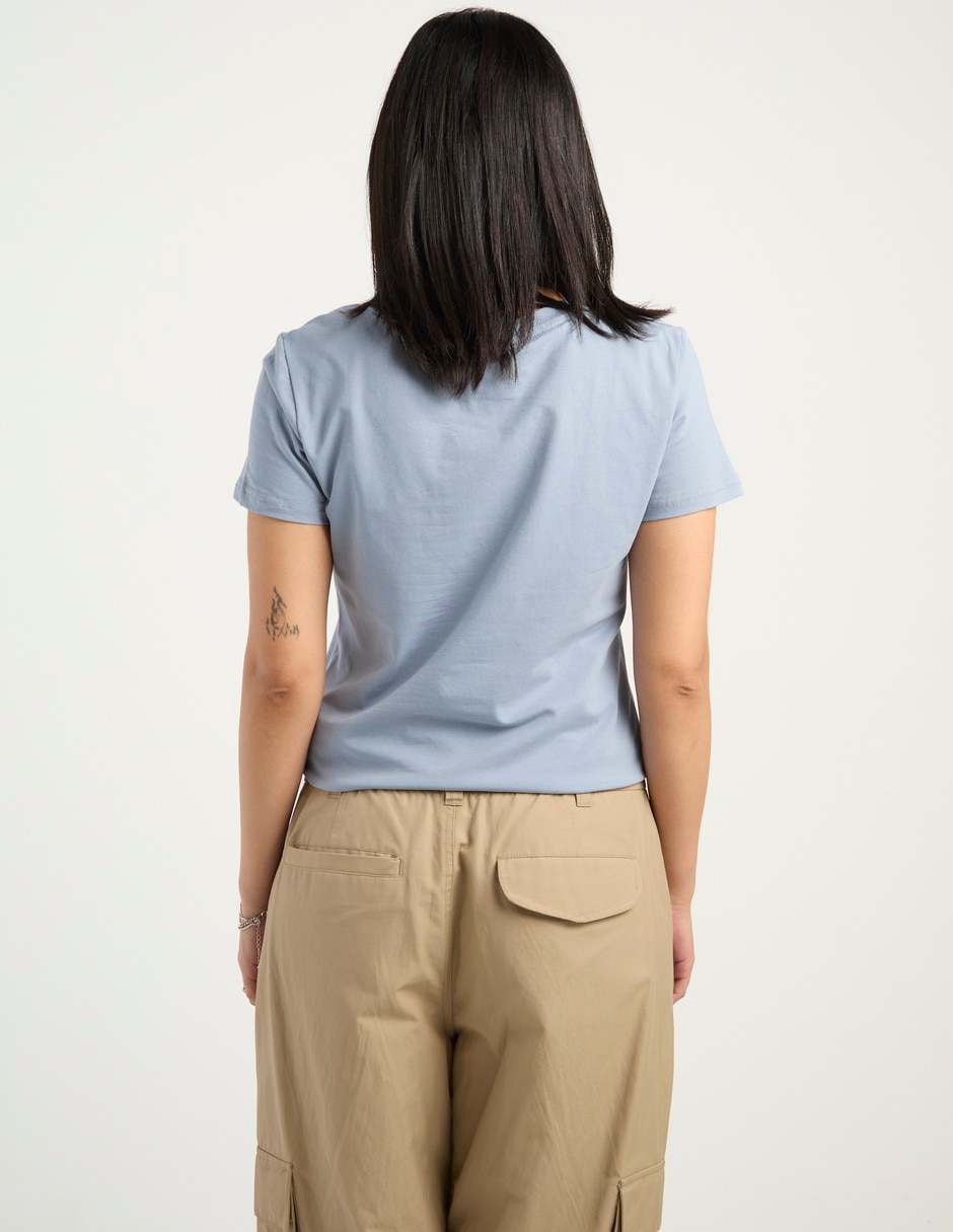 Playera manga corta cuello redondo para mujer 6