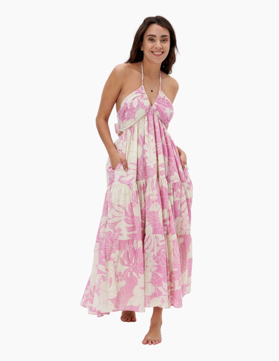 Vestido midi casual Fembra Tiered Midi para mujer Vestido midi casual Fembra Tiered Midi para mujer