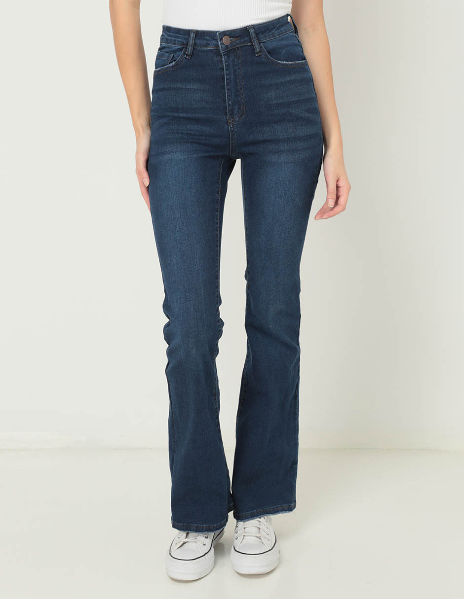 Jeans straight corte cintura para mujer 1