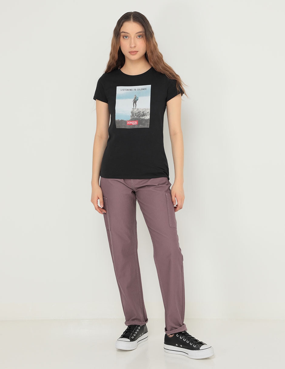 Playera manga corta cuello redondo para mujer 3