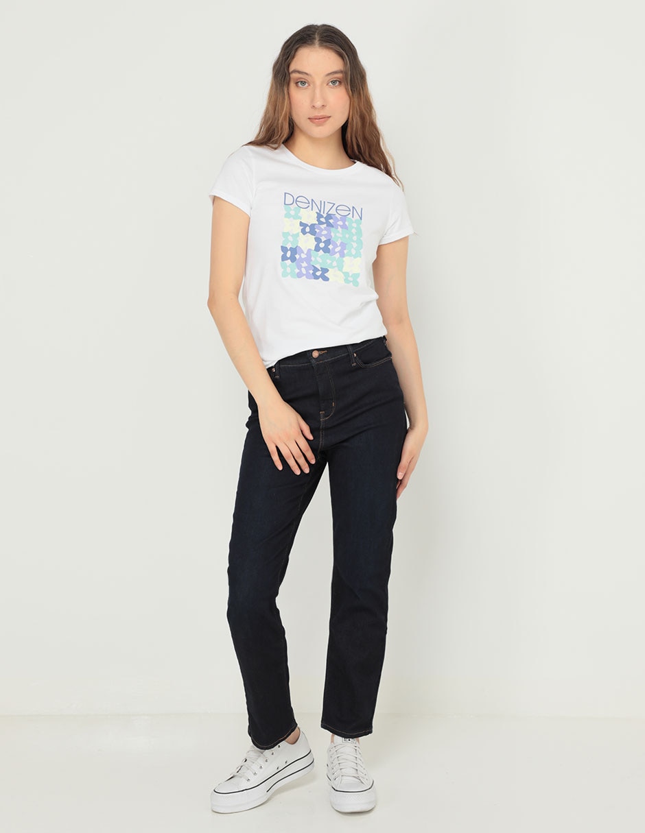 Jeans straight Sculpting corte cintura alta para mujer 3