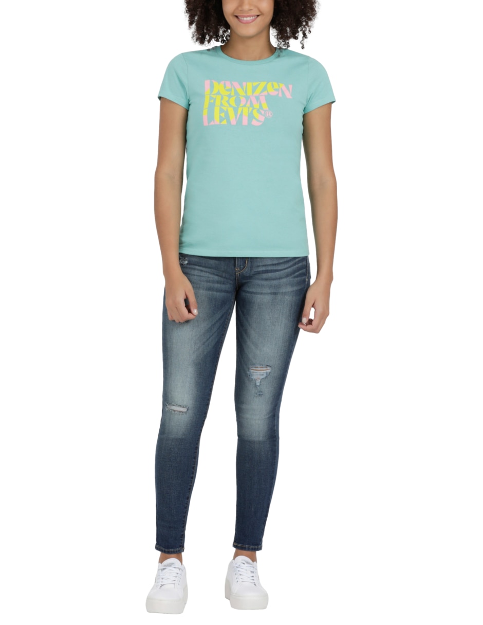 Playera manga corta cuello redondo para mujer 4