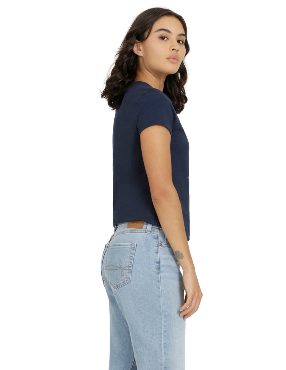 Playera manga corta cuello redondo para mujer 2