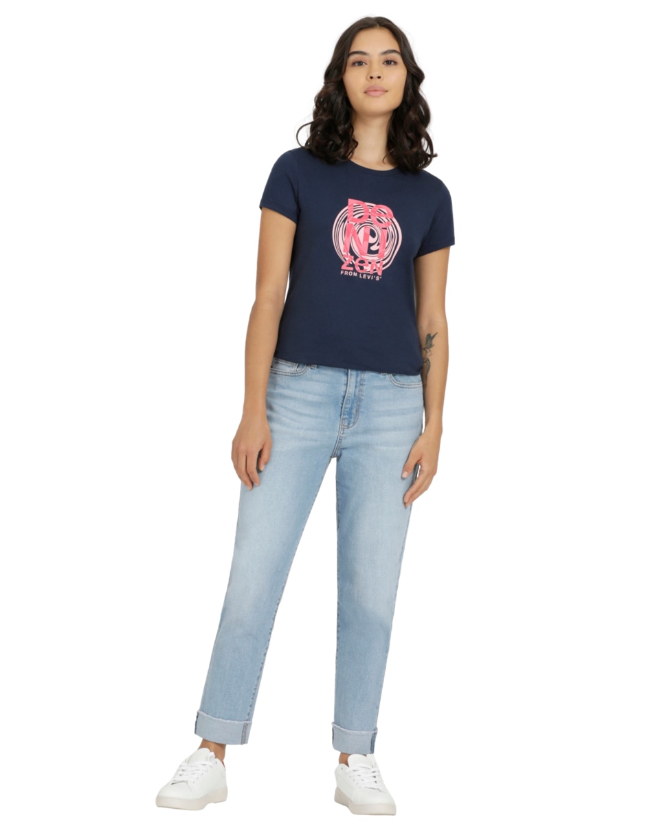 Playera manga corta cuello redondo para mujer 4
