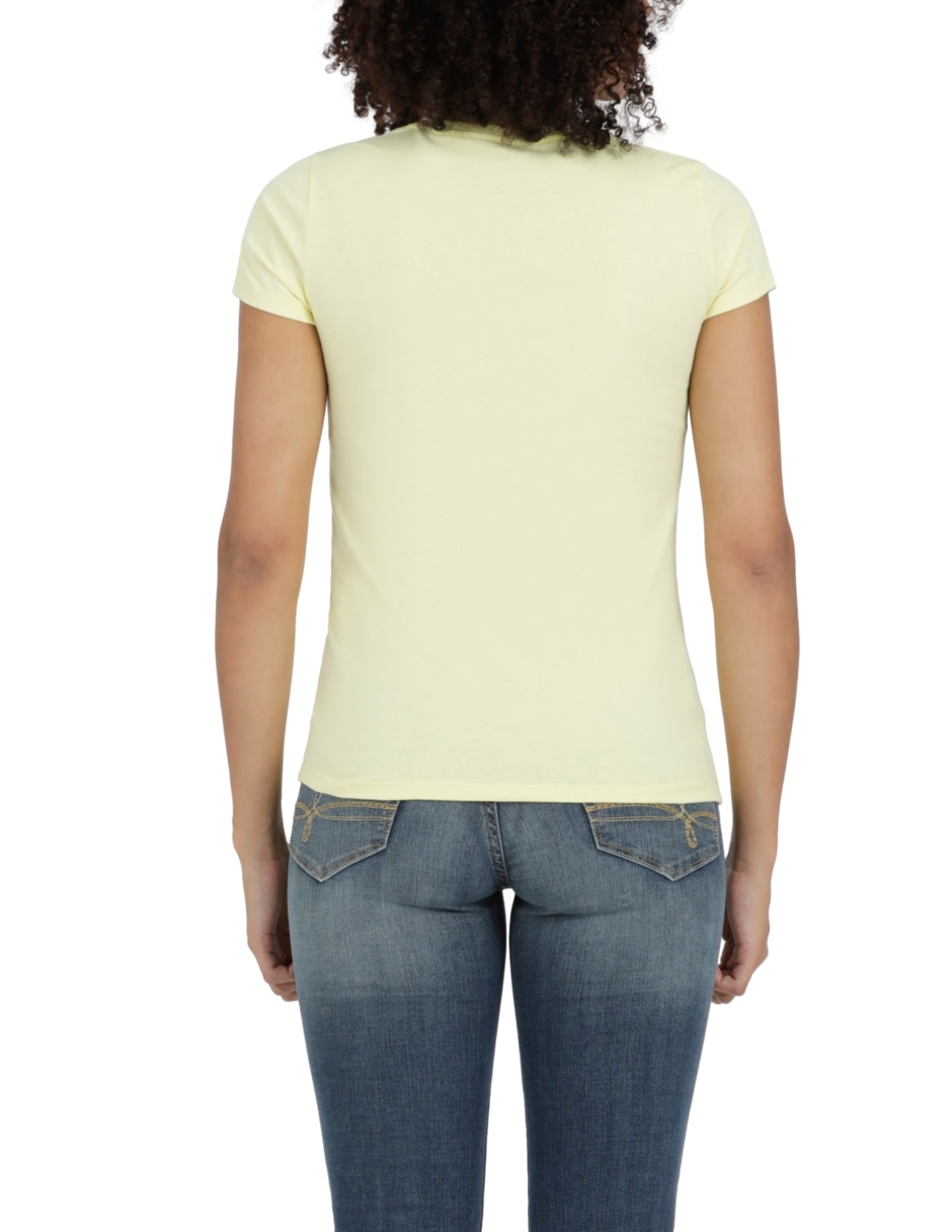 Playera manga corta cuello redondo para mujer 3
