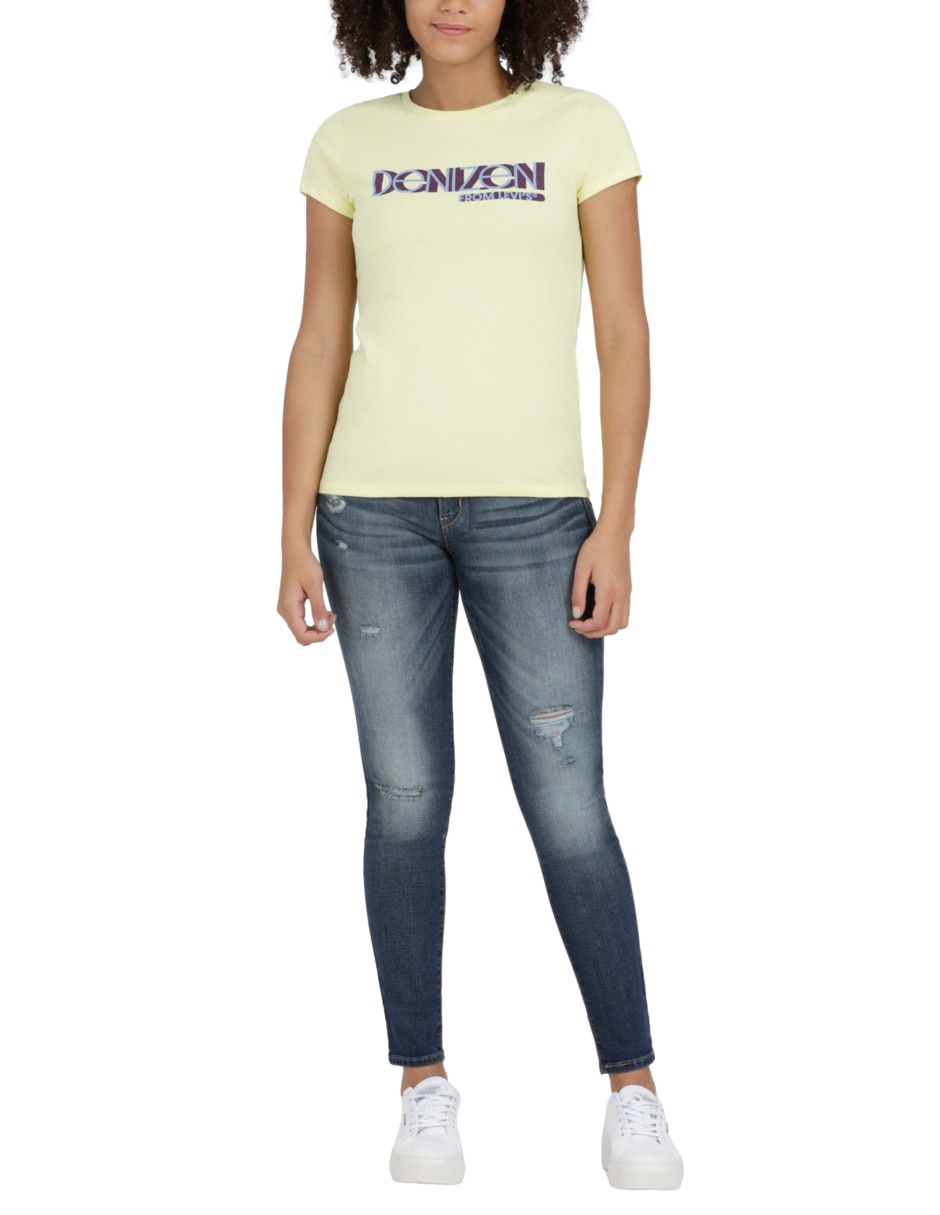 Playera manga corta cuello redondo para mujer 4