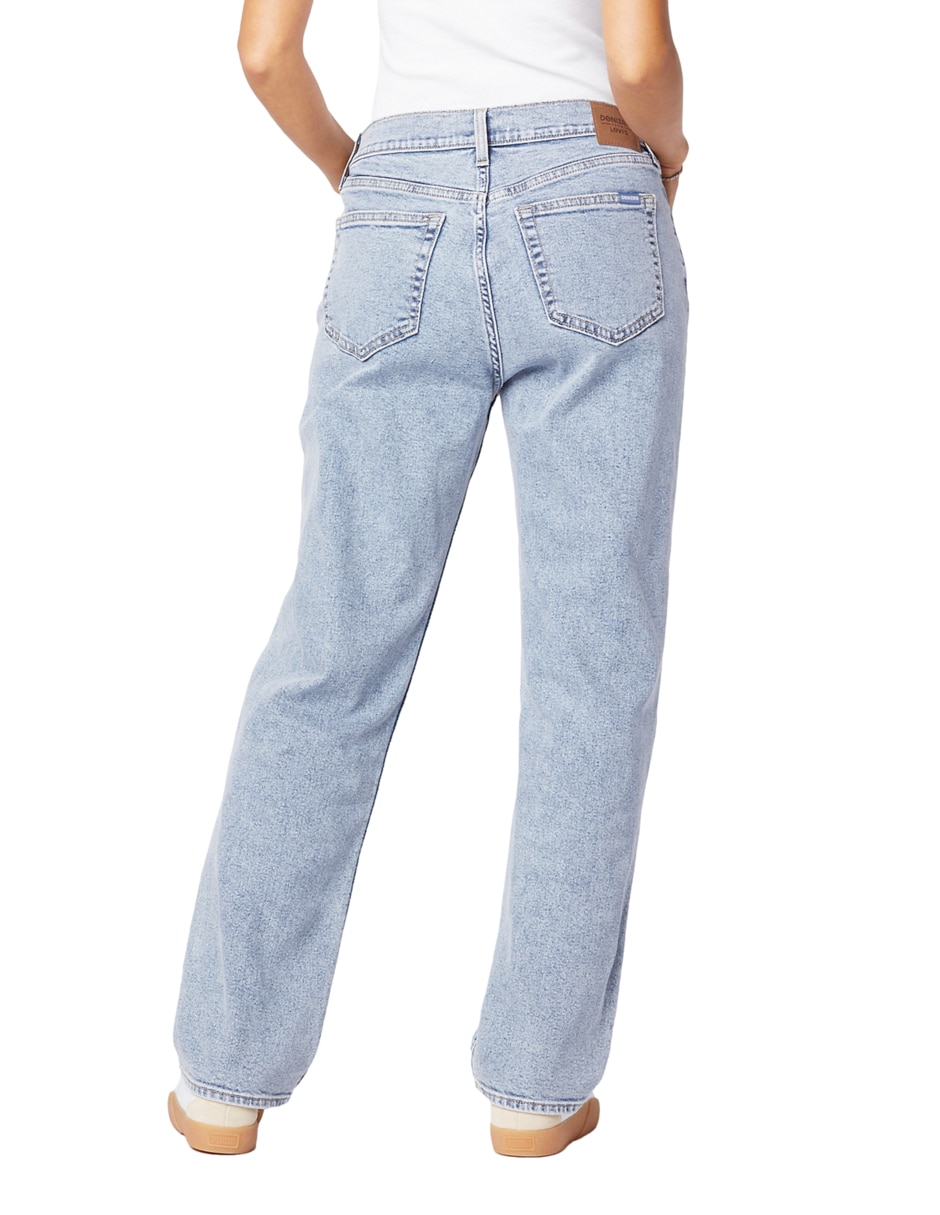 Jeans straight Vint 90s Loose corte cintura alta para mujer 3