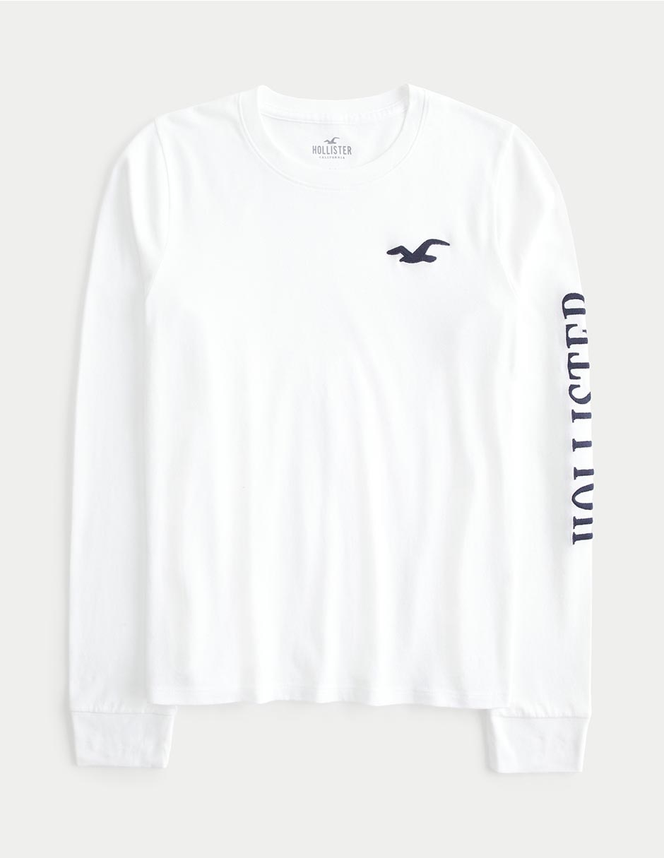 Playera hollister manga larga new arrivals