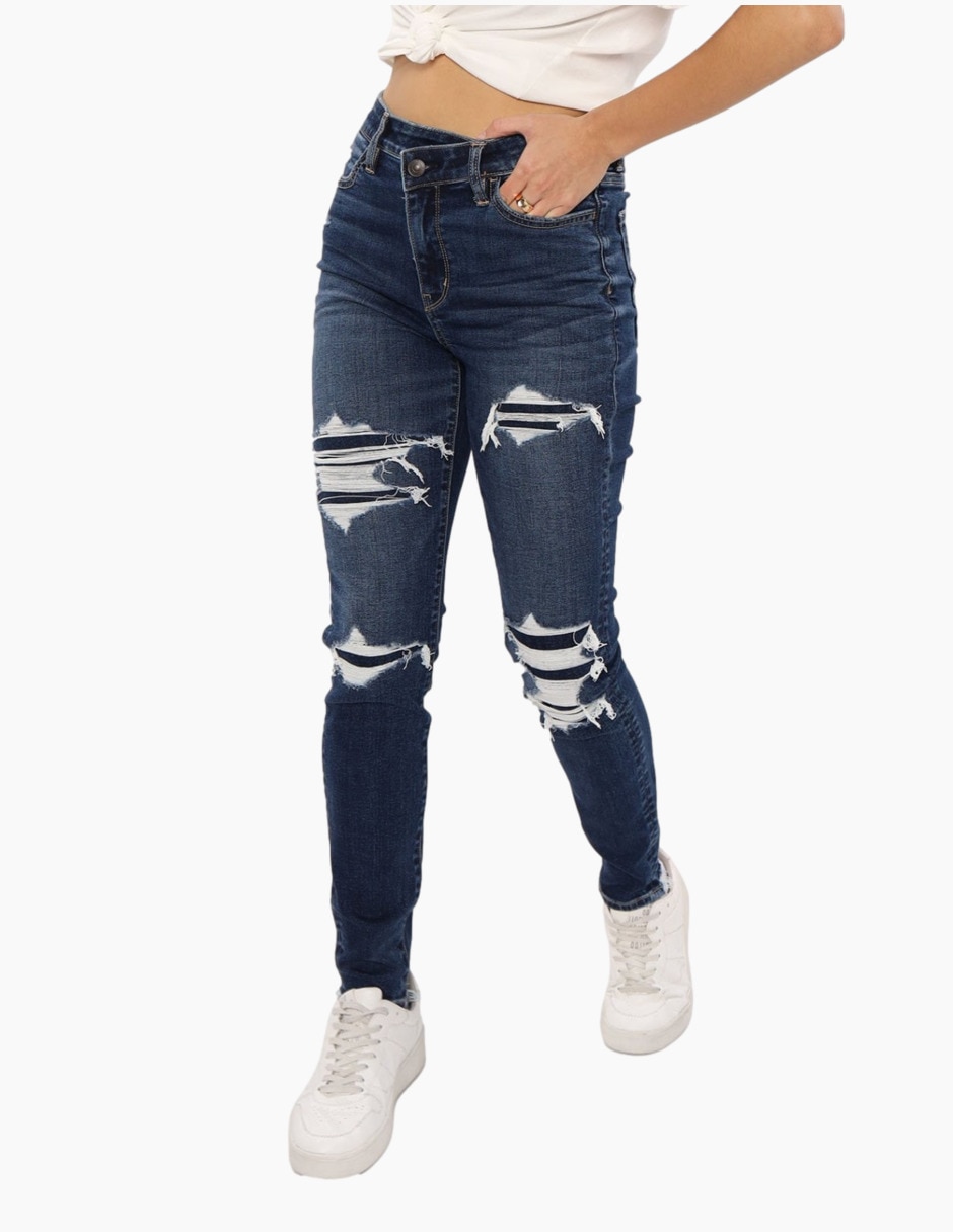 Jeans ultra skinny American Eagle corte cintura alta para mujer