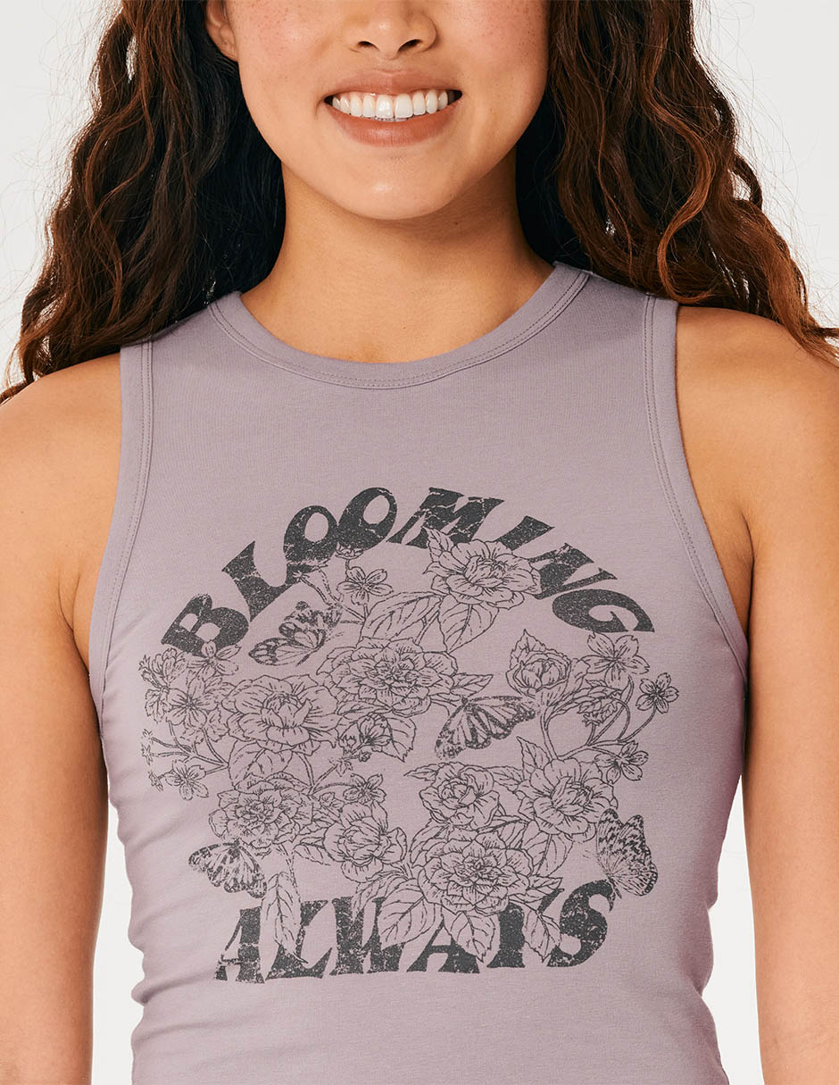 Hollister Mujer Flequillo Corto Camiseta de Tirantes TALLA XS