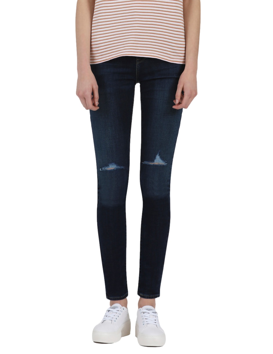 Jeans skinny 721 corte cintura para mujer 1