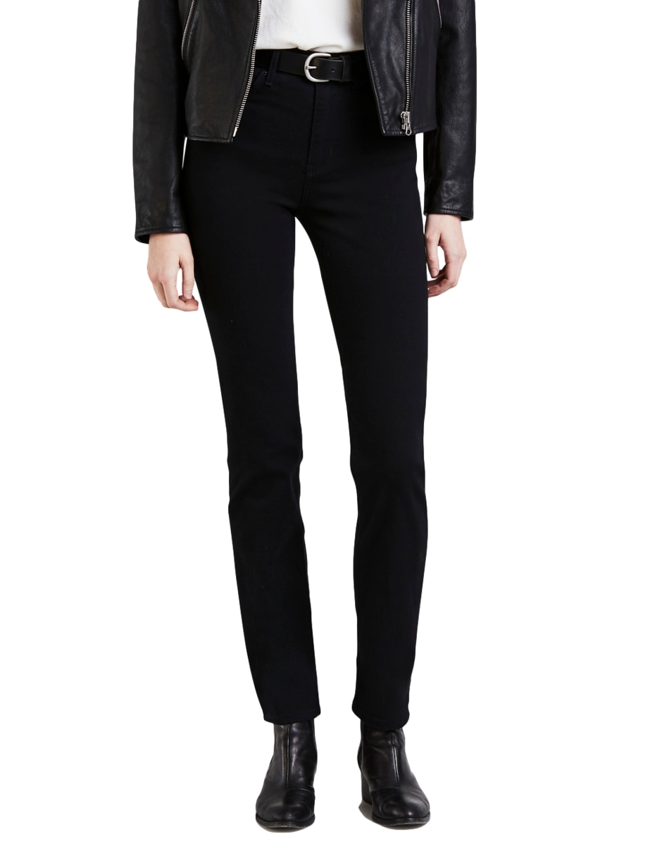 Jeans straight corte cintura alta para mujer 1