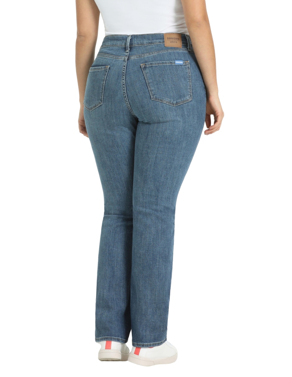 Jeans straight corte cintura alta para mujer 3