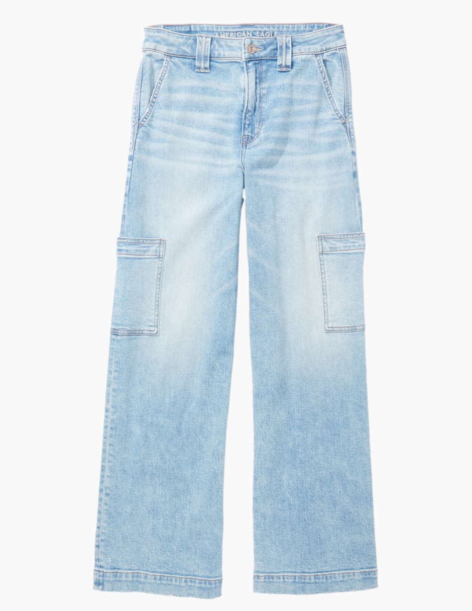 Jeans baggy American Eagle corte cadera para mujer