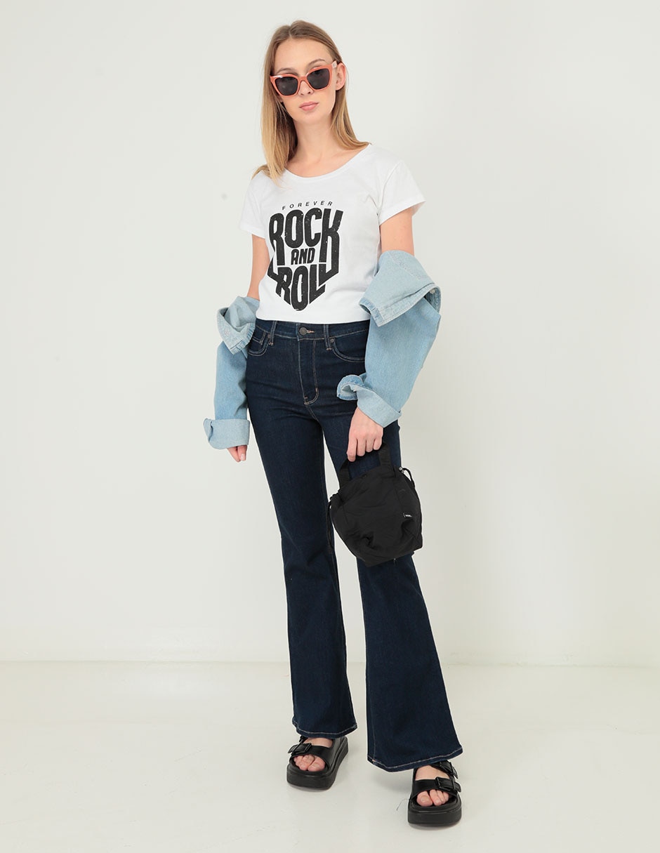 Playera manga corta cuello redondo para mujer 3