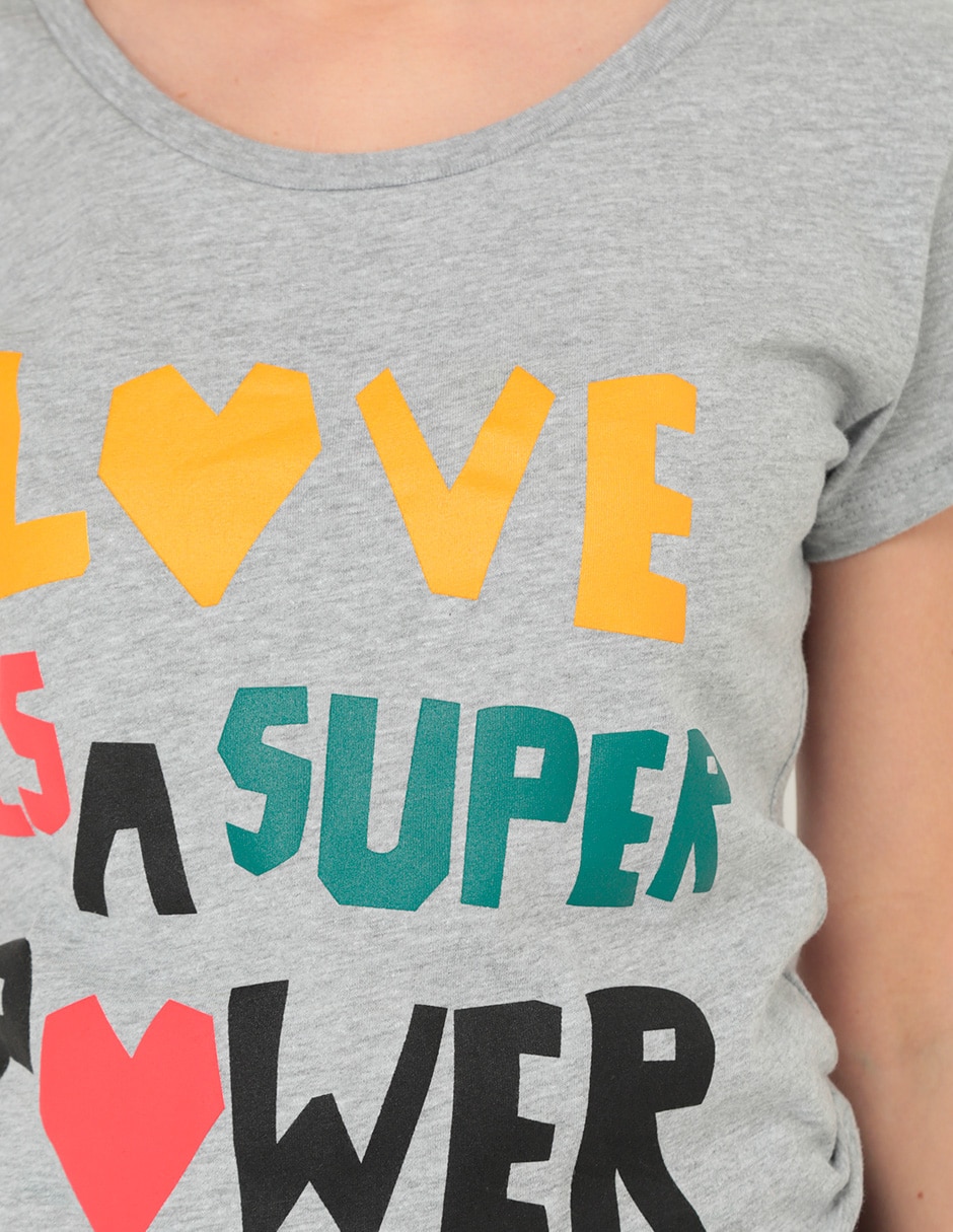 Playera manga corta cuello redondo para mujer 4