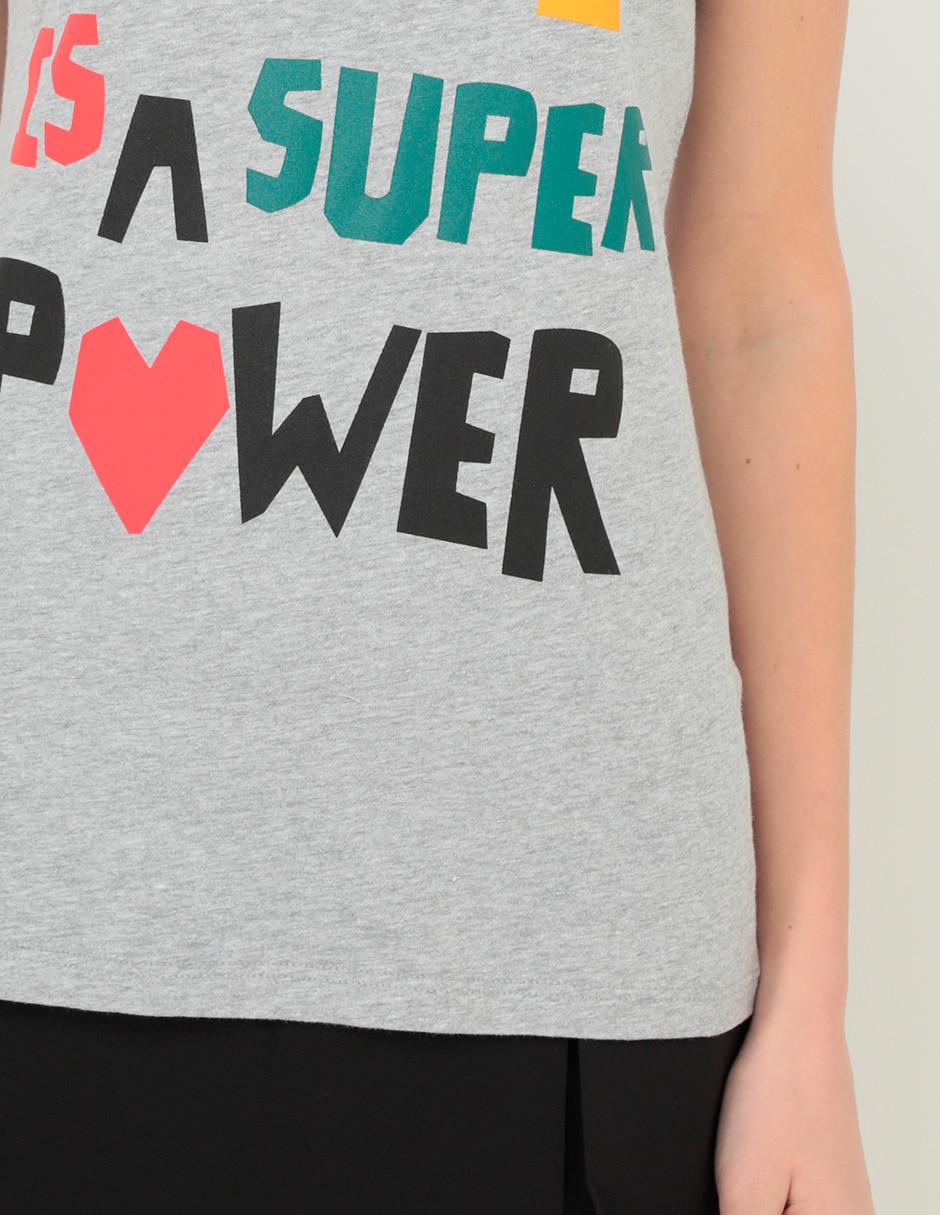 Playera manga corta cuello redondo para mujer 5