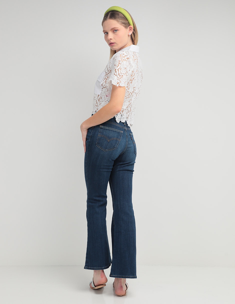 Jeans campana a la cintura para mujer 2