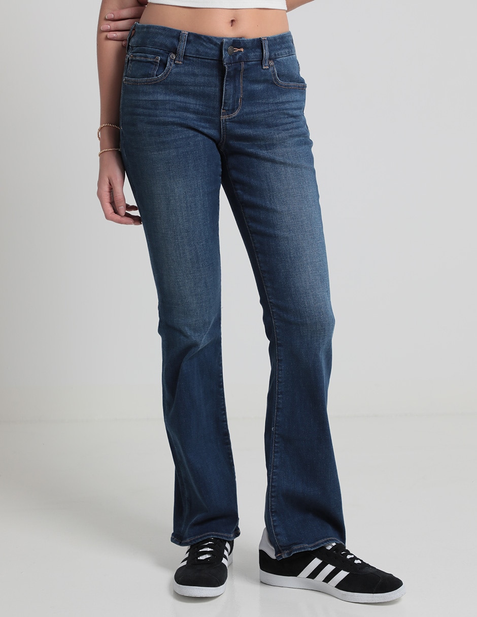 Jeans bota corte cintura para mujer 1