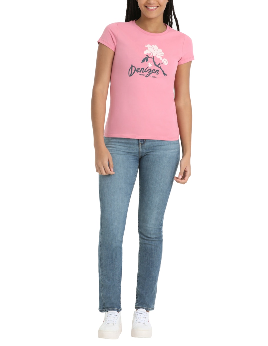 Playera manga corta cuello redondo para mujer 4