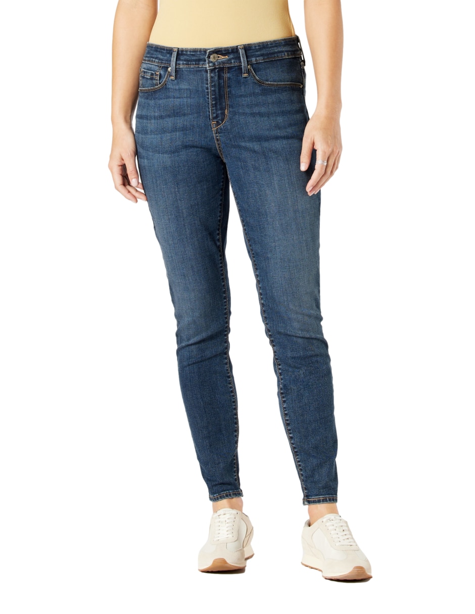 Jeans skinny Mid-Rise Den para mujer