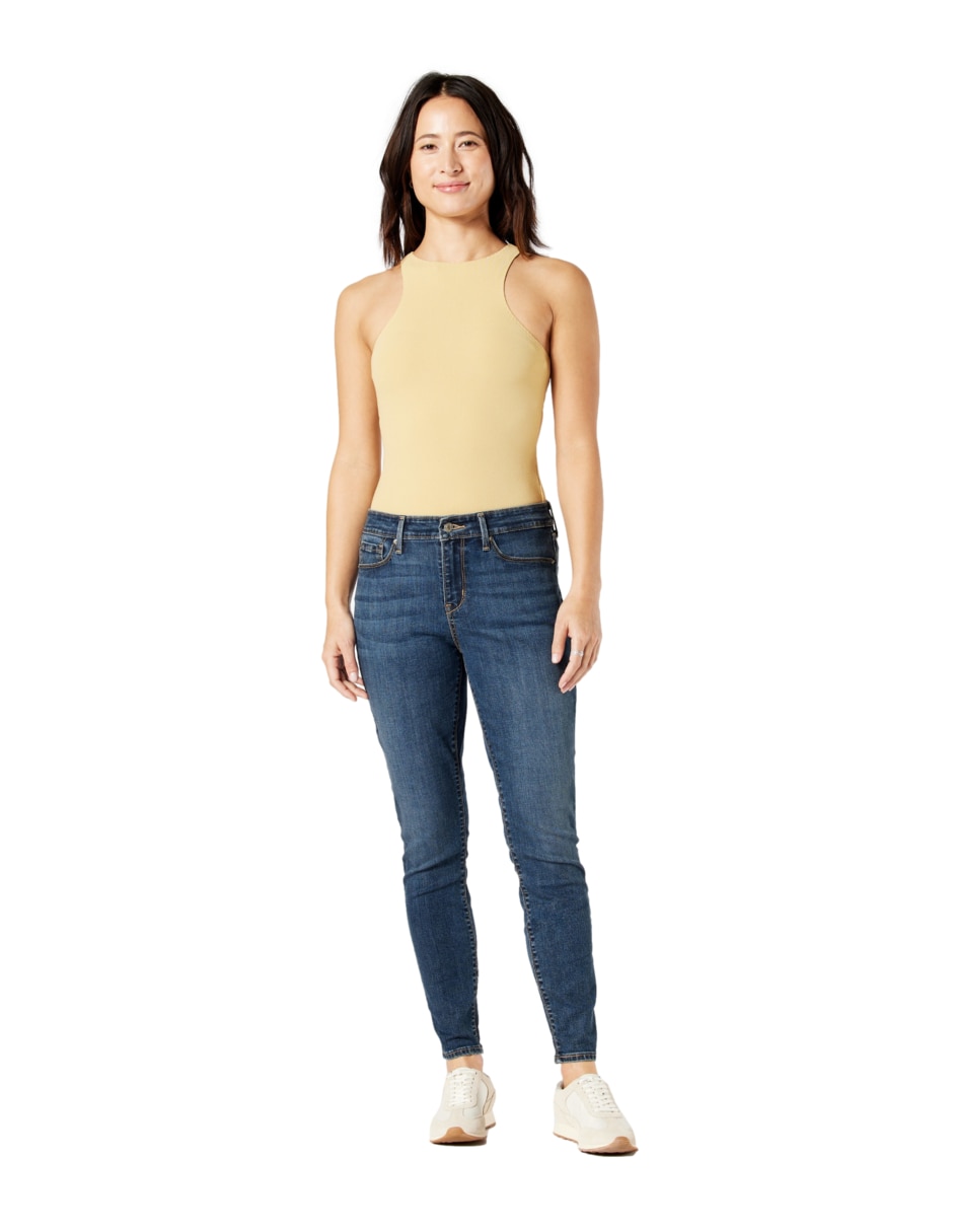 Jeans skinny Mid-Rise Den para mujer 4