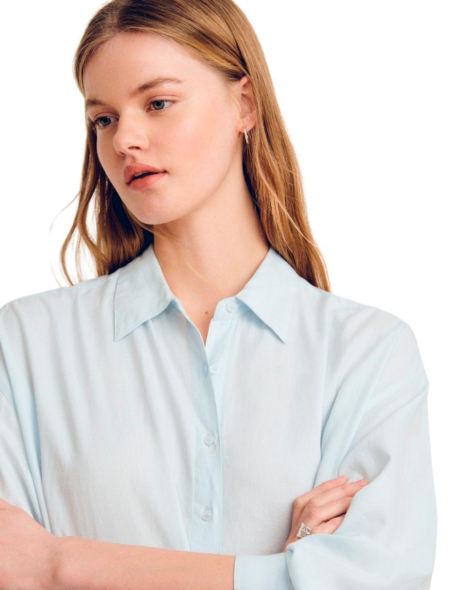 Blusa camisera manga larga para mujer 2