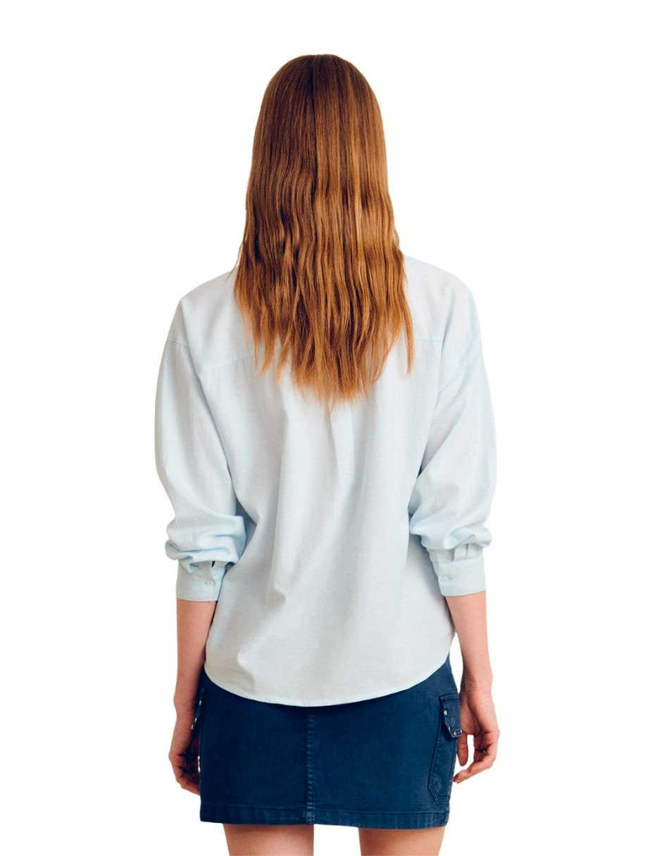 Blusa camisera manga larga para mujer 3