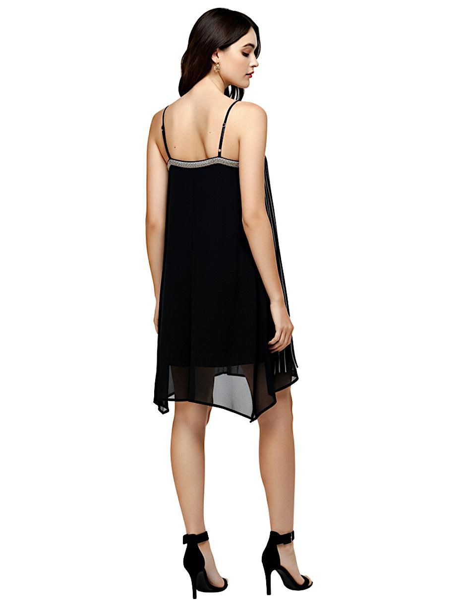 Vestido a la rodilla de fiesta escote cuadrado 4