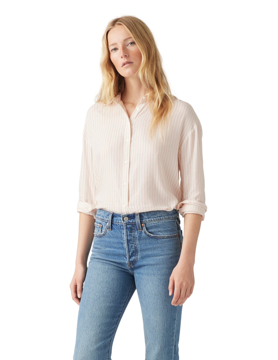 Blusa camisera manga larga para mujer 1