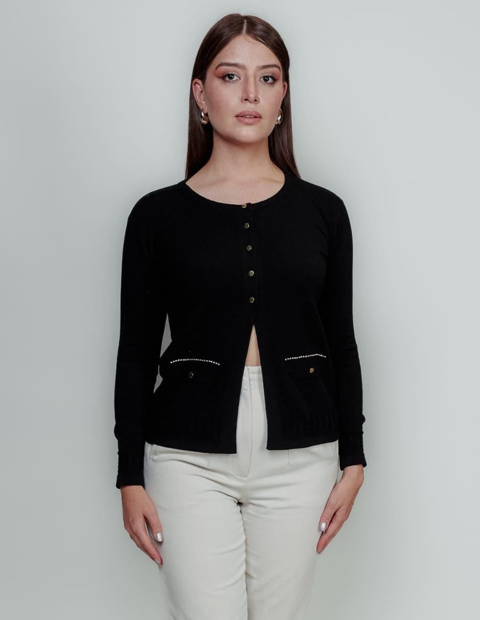 Suéter cuello redondo para mujer