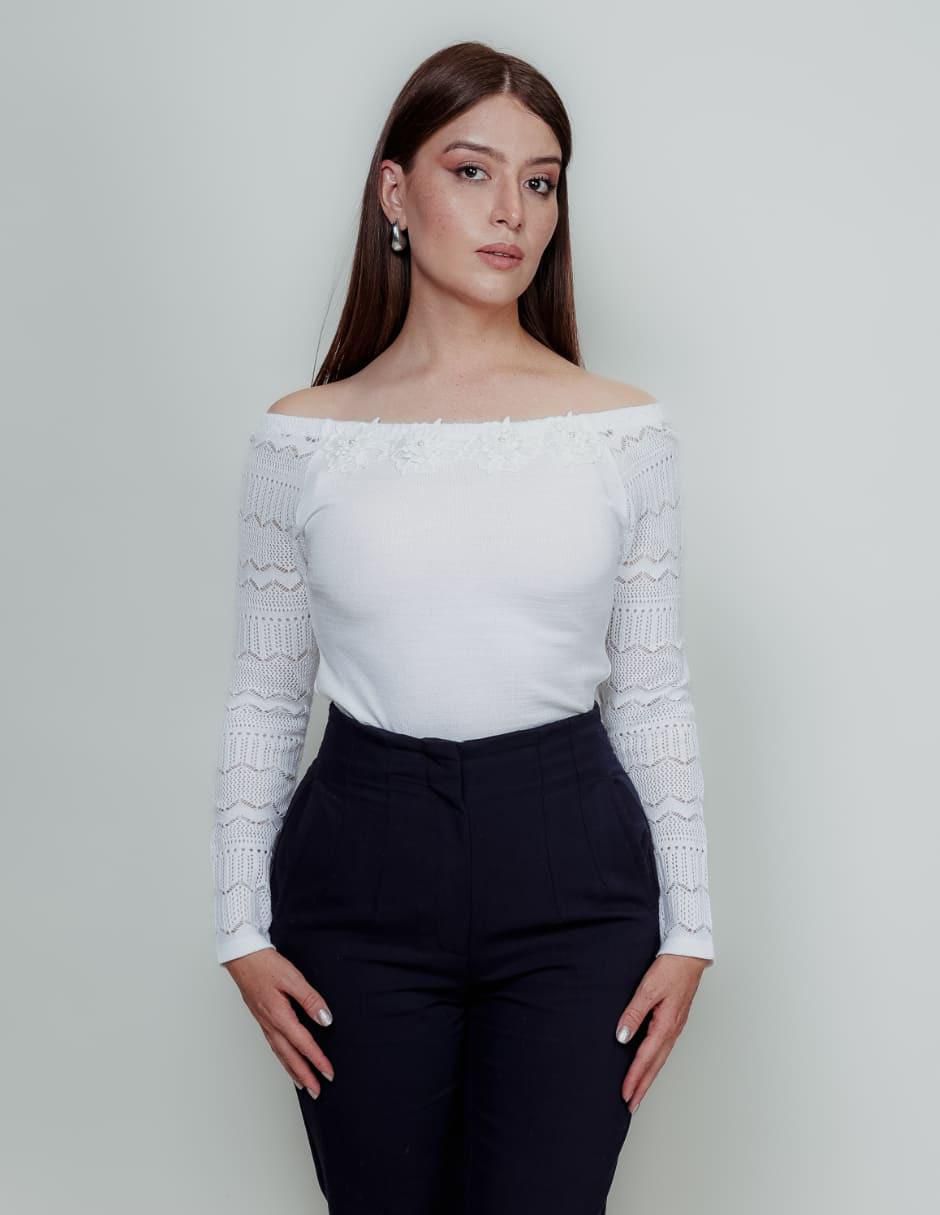 Blusa manga larga para mujer