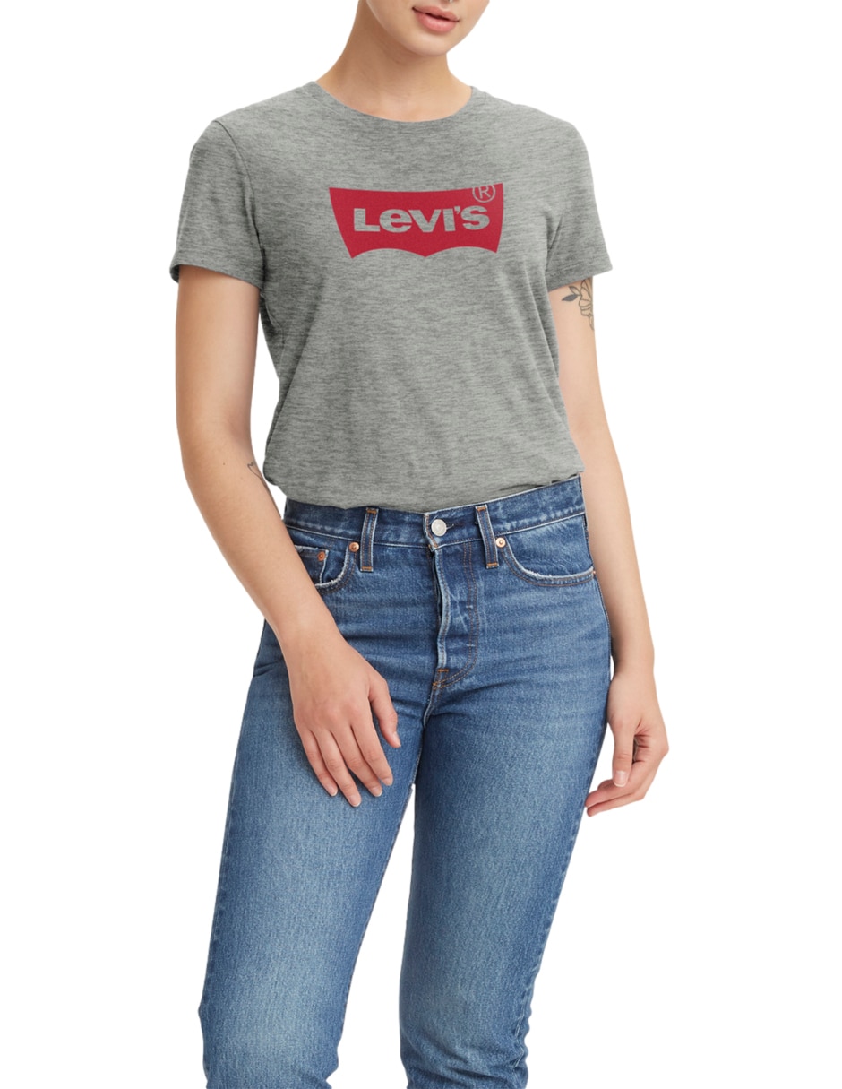 Playera manga corta cuello redondo para mujer